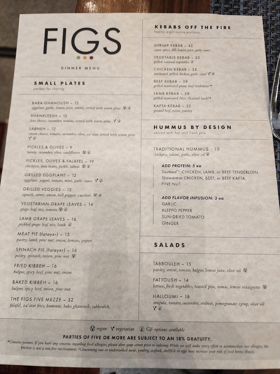 Menu - Figs Jackson photo 5