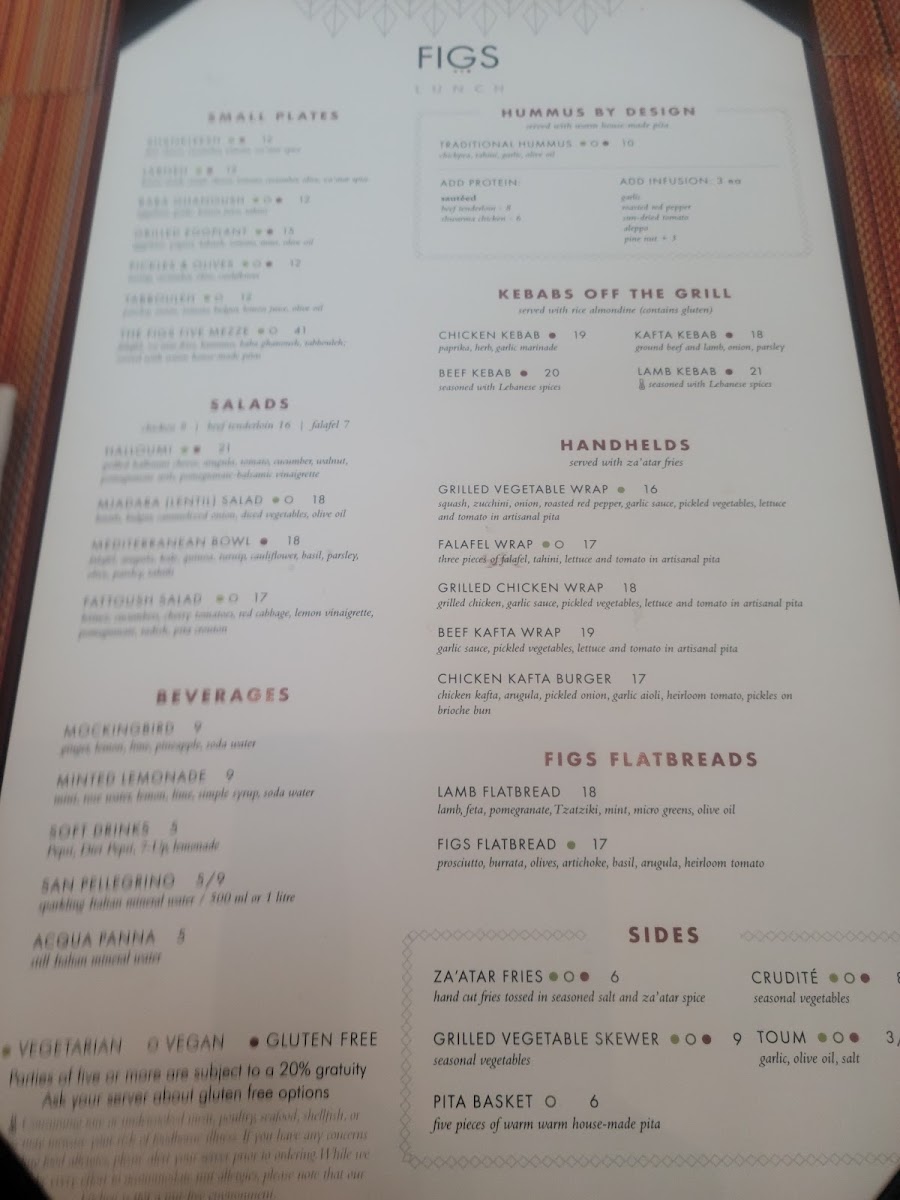 Menu - Figs Jackson photo 8